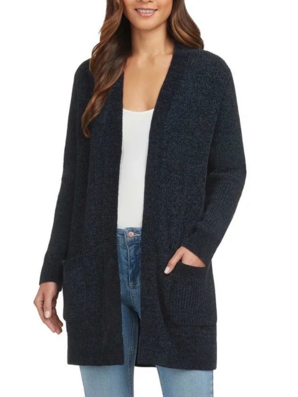 Matty M. Rib Stitch cozy XL Chenille Cardigan